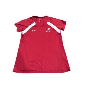 Nike Womens Alabama Crimson Tide Dri-FIT Red Short Sleeve Shirt Size M NWT